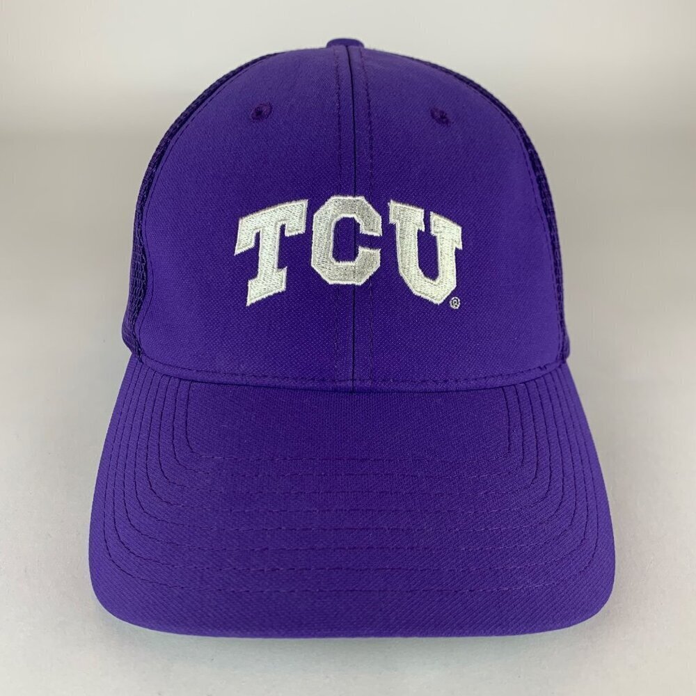 TCU Horned Frogs NCAA Purple Nike Golf Stretch Fitted Hat Mens M/L - Picture 2 of 6